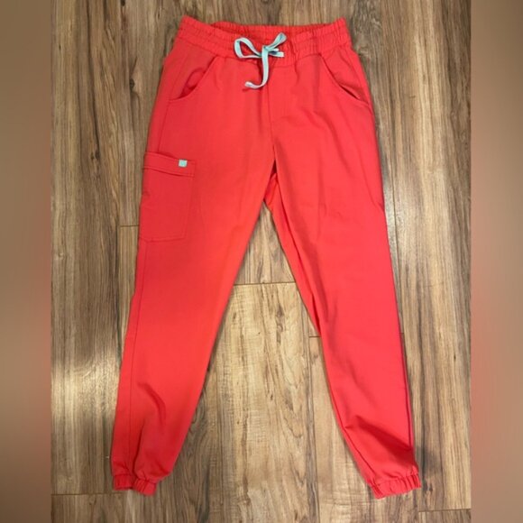 Garde Malade Scrubs Gabrielle top XS Rosie joggers S in "Flamingo" - Picture 2 of 7